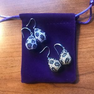 Swarovski leopard egg shape earrings!!